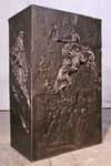 Solid Bronze "Remington Pedestal" Stand Sculpture By Mario Nardini As a Tribute to Frederic Remington Size 36 Inches High - SNYPEX